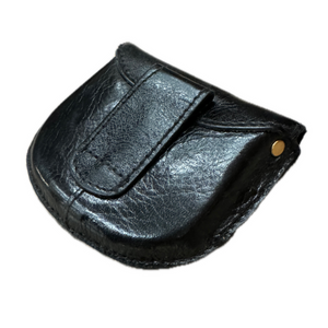 Milleni Genuine Leather Coin Purse Holder Wallet With Belt Loop Black