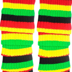 Rainbow Leg Warmers High Knitted Womens Neon Party Ankle Socks 80S Dance Indigenous Colours