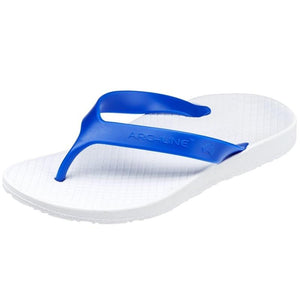 Archline Flip Flops Orthotic Thongs Support Shoes Footwear White/Blue