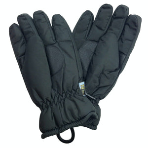 Mens Thermal Ski Gloves Waterproof Warm Winter Snow Insulation Plain Black S/M