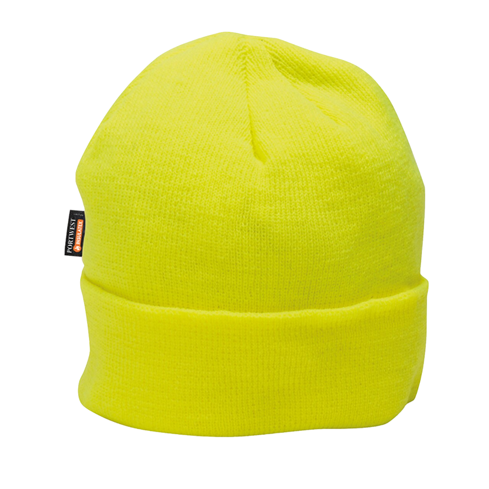 Portwest Insulatex Hi Vis Beanie Fleece Thermal Insulated Workwear Hat Yellow