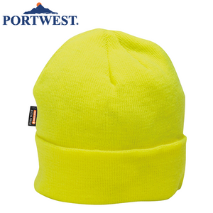 Portwest Insulatex Hi Vis Beanie Fleece Thermal Insulated Workwear Hat Yellow