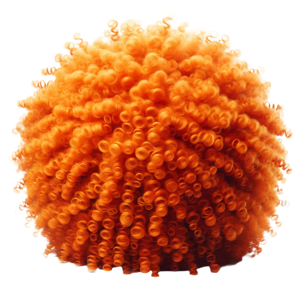 Jannik Sinner Inspired Wig Curly Afro Party Costume Tennis Dress Up Orange