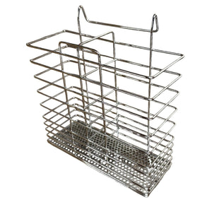 Stainless Steel Cutlery Basket Holder Drying Rack Chrome