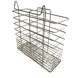 Stainless Steel Cutlery Basket Holder Drying Rack Chrome