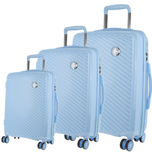 Pierre Cardin Inspired Milleni Hardshell 3 Piece Luggage Bag Set Travel Suitcase