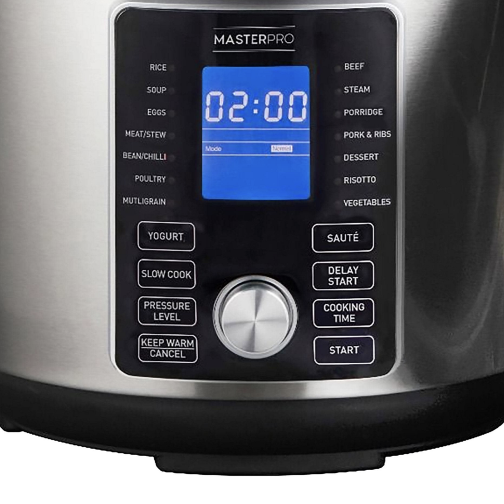 Masterpro 5L Ultimate Electric All In One Air Fryer Multicooker W/ Basket Black