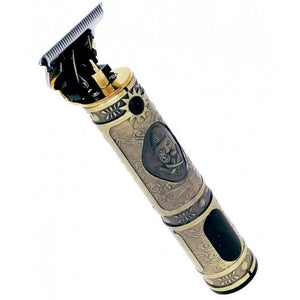 Lcd Hair Clipper Barber Professional Electric Trimmer Shaver Beard Vintage Gold