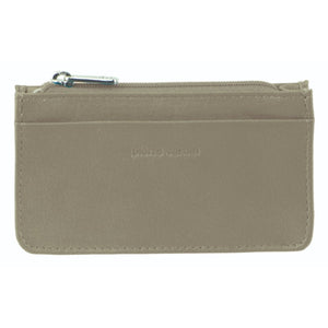 Pierre Cardin Ladies Women Soft Italian Leather Coin Purse Holder Wallet Taupe