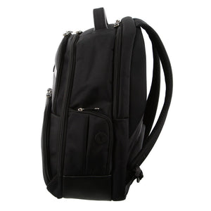 30L Pierre Cardin Large Backpack Bag W Laptop Sleeve Travel Luggage Rfid Black