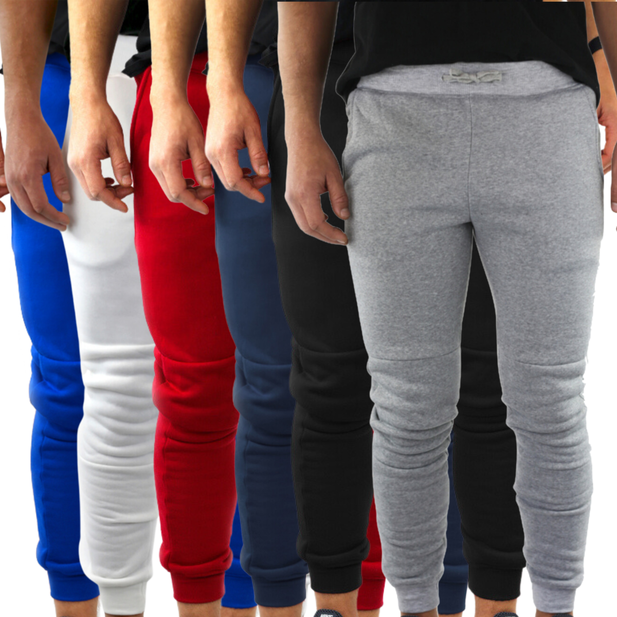 3X Mens Fleece Skinny Track Pants Jogger Gym Casual Sweat Warm Assorted Colours L