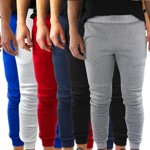 3X Mens Fleece Skinny Track Pants Jogger Gym Casual Sweat Warm Assorted Colours Xl