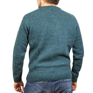 100% Shetland Wool Crew Round Neck Knit Jumper Pullover Mens Sweater Knitted Sherwood (32)