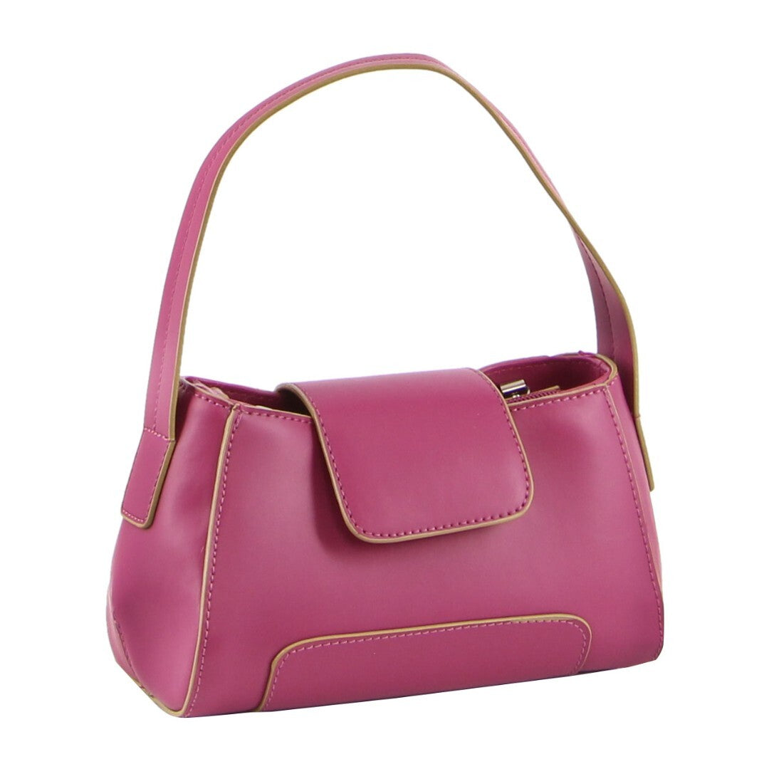 Milleni Mini Fashion Handbag Tote Bag In Magenta