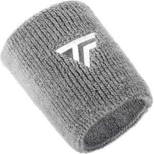 Tecnifibre Tennis Xl Wristband Bands Sweatband Sport Squash Cotton Silver