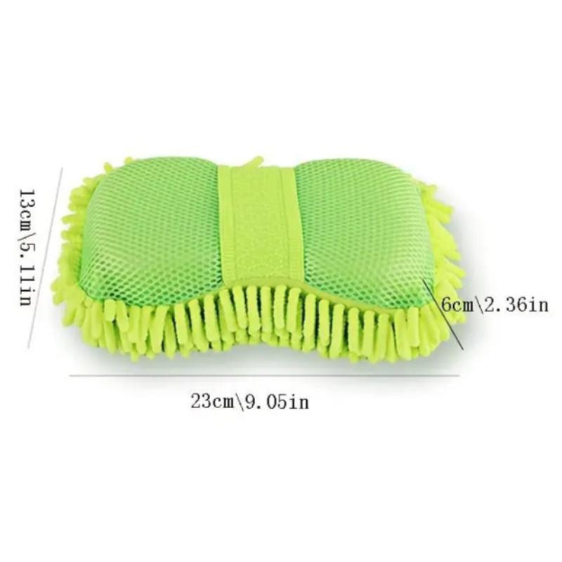 Microfibre Car Wash Mitt Chenille Sponge Ultra Absorbent Drying Towel For