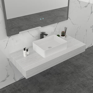 Rectangle Cast Stone Solid Surface Basin 500Mm