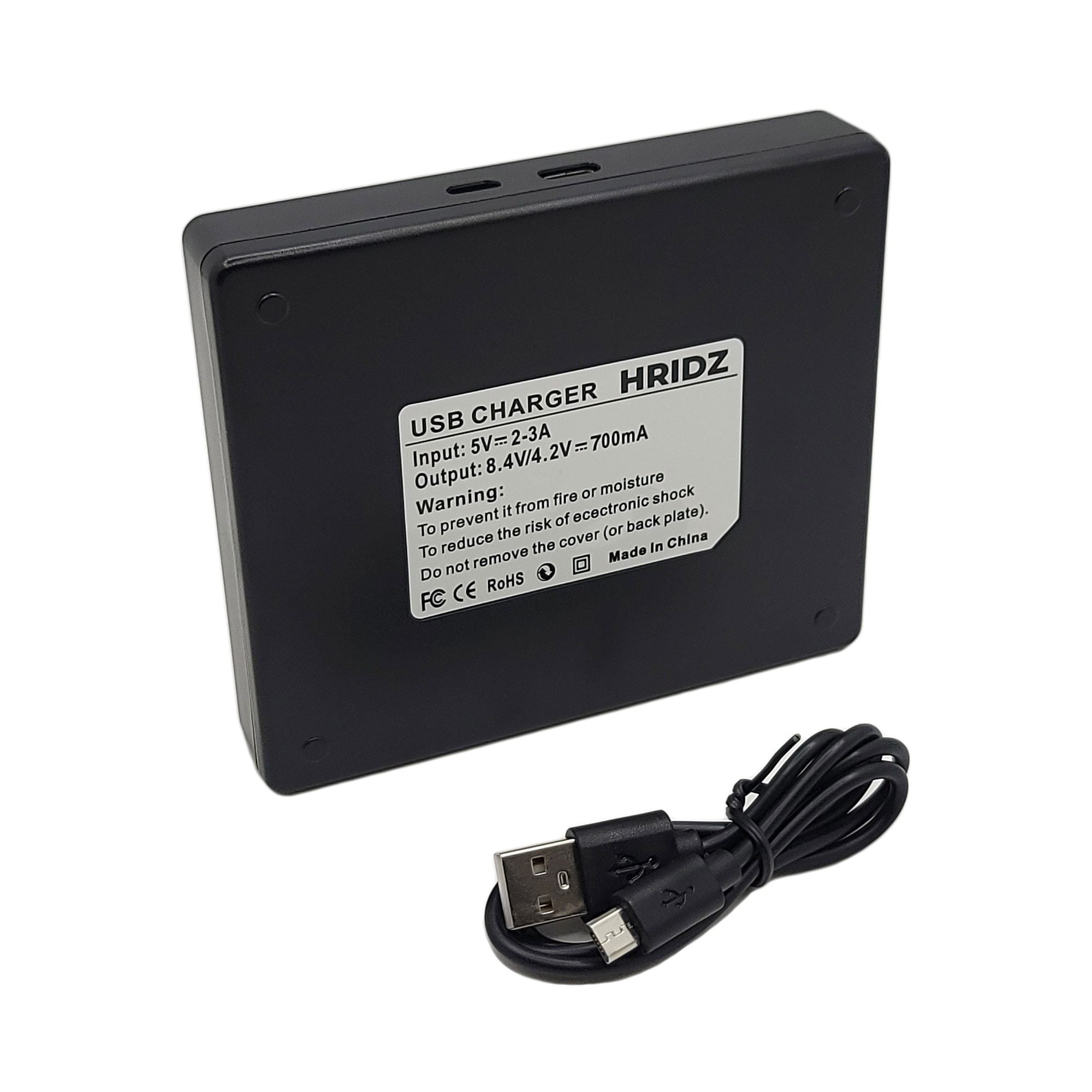 Hridz D08s Dual Charger For Panasonic Cgr D08r Do8s D120 E1b