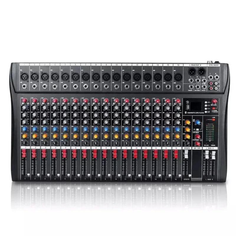 Hridz 16 Channels Audio Sound Mixer Mixing Dj Console Usb With 48V Phantom Power