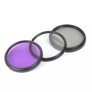 Hridz 3Pcs Uv Cpl Fld Lens Filter Combo Pack With Pouch For Slr Camera Colour 58Mm
