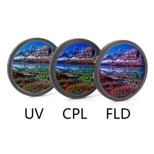 Hridz 3Pcs Uv Cpl Fld Lens Filter Combo Pack With Pouch For Slr Camera Colour 58Mm