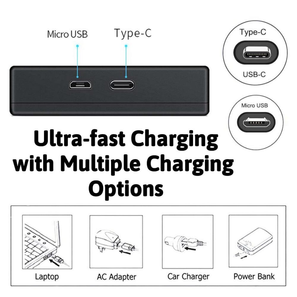 Hridz En El23 Battery & Charger Set For Nikon Coolpix B700 S810c P600 P610s