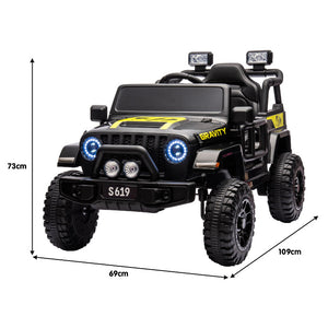 12V Kids Electric Ride On Jeep A Black