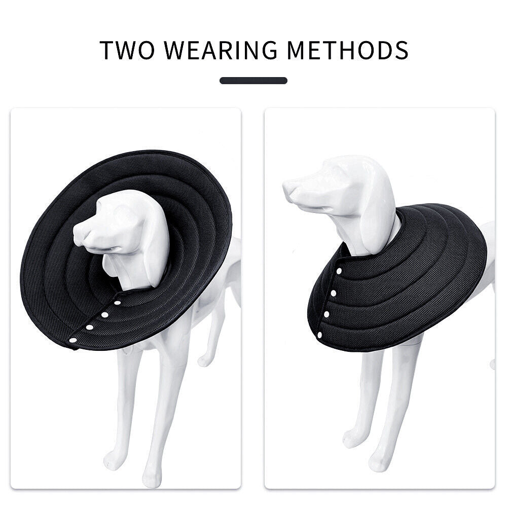 Ondoing Pet Dog Cat Elizabethan Collar Cone Mesh Recovery Multicolor