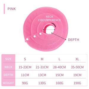 Ondoing Pet Dog Cat Elizabethan Collar Cone Mesh Recovery Multicolor