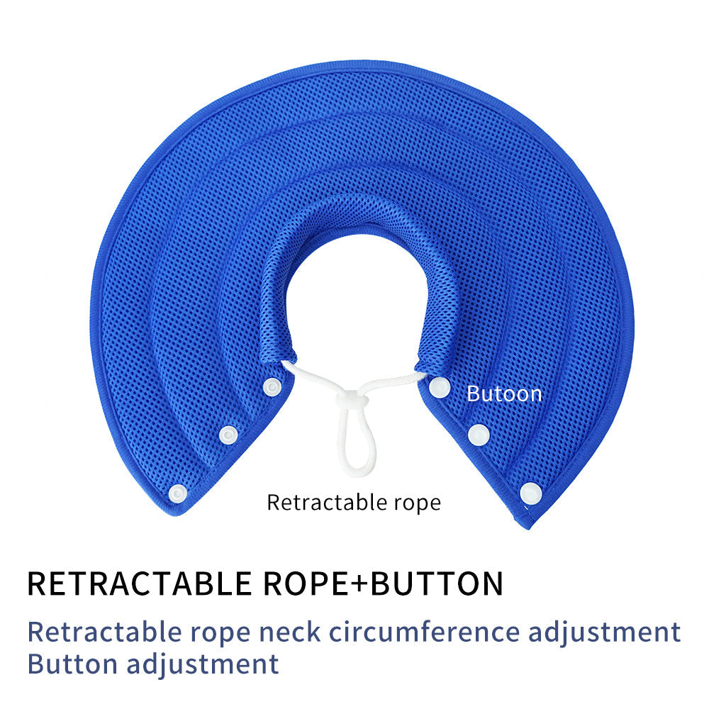 Ondoing Pet Dog Cat Elizabethan Collar Cone Mesh Recovery Multicolor
