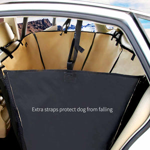 Ondoing Detachable Pet Dog Car Seat Cover Backseat Protector Hammock Waterproof Non Slip Coffee