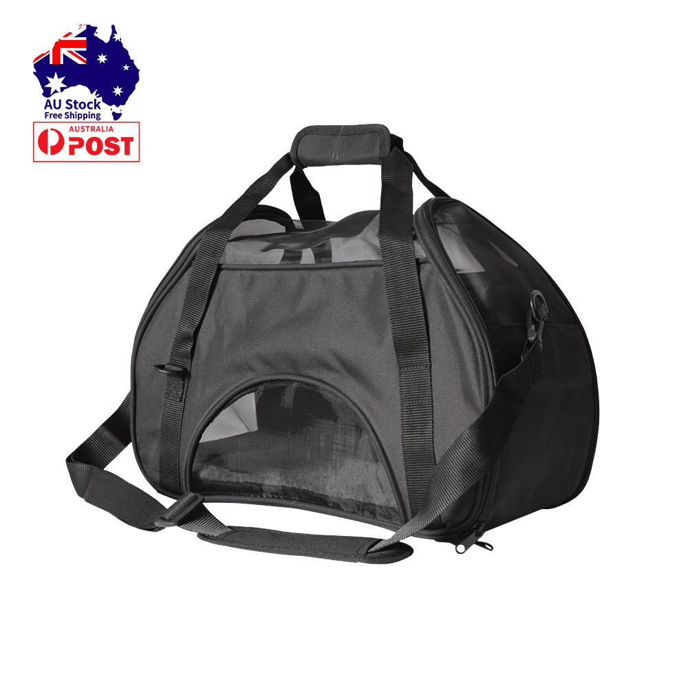 Ondoing Black Portable Pet Carrier Tote Travel Bag Kennel Soft Dog Crate Cage Outdoor