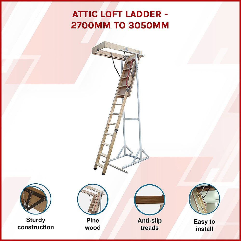 Attic Loft Ladder 2700Mm To 3050Mm