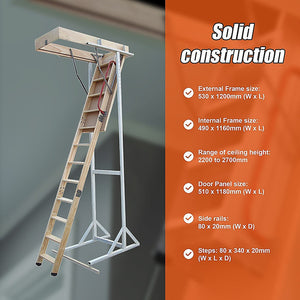 Attic Loft Ladder 2200Mm To 2700Mm