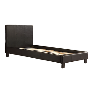 Single Pu Leather Bed Frame Black