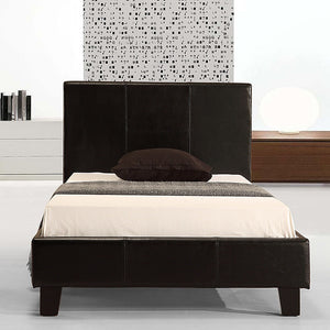 Single Pu Leather Bed Frame Black