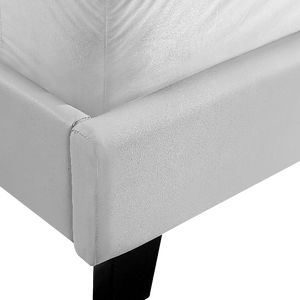 King Pu Leather Bed Frame White