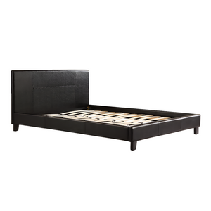 Queen Pu Leather Bed Frame Black