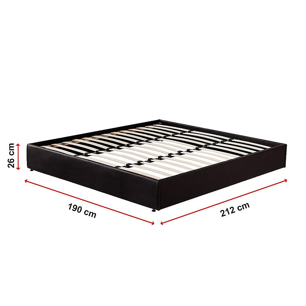 Pu Leather King Bed Ensemble Frame