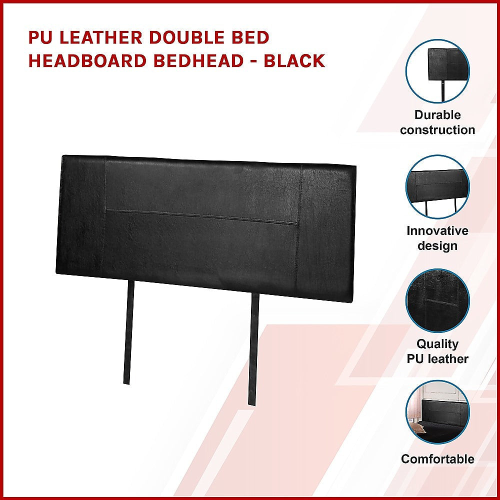 Pu Leather Double Bed Headboard Bedhead Black