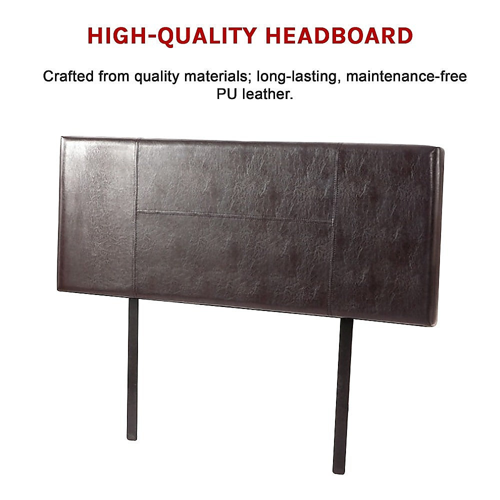 Pu Leather Queen Bed Headboard Bedhead Brown