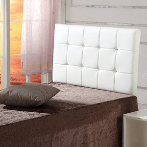 Pu Leather Single Bed Deluxe Headboard Bedhead White