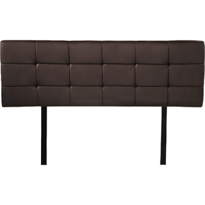 Pu Leather Double Bed Deluxe Headboard Bedhead Brown