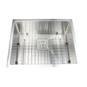 430X455mm Handmade 1.5Mm Stainless Steel Undermount / Topmount Kitchen Sink With Square Waste