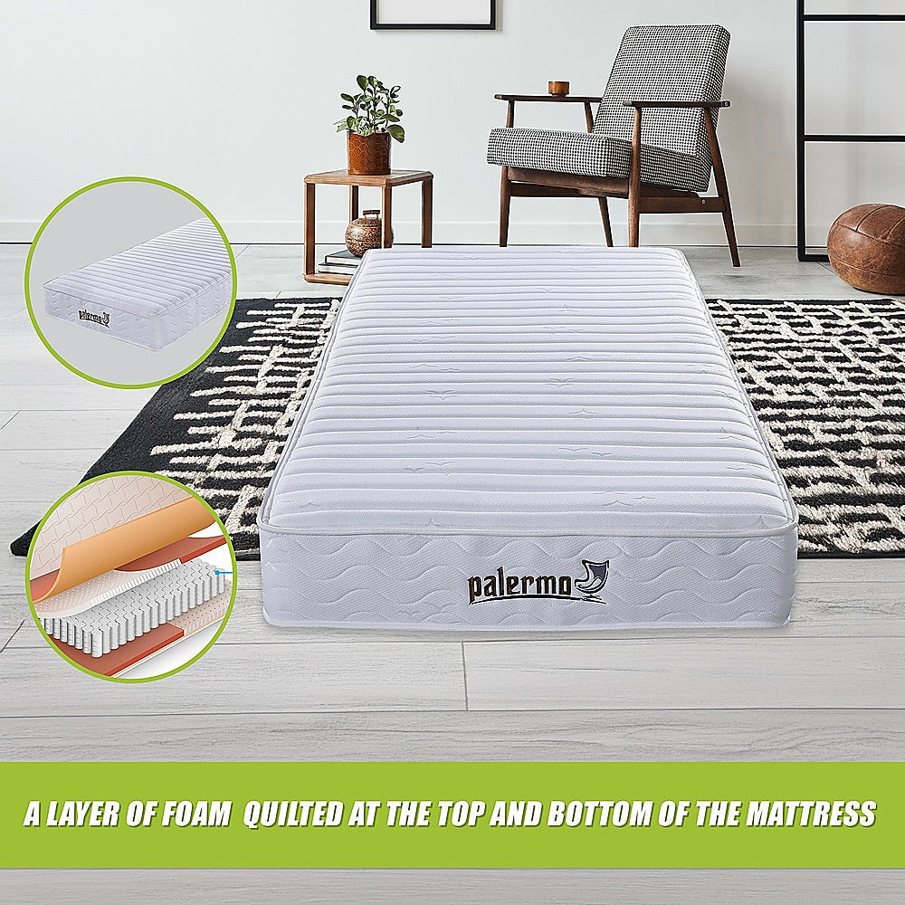Palermo Contour 20Cm Encased Coil King Single Mattress Certipur Us Certified Foam