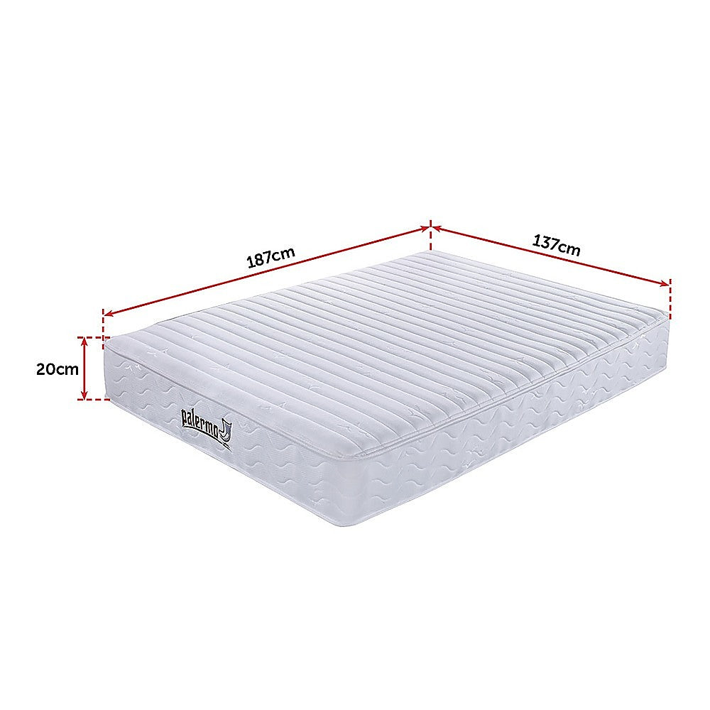 Palermo Contour 20Cm Encased Coil Double Mattress Certipur Us Certified Foam