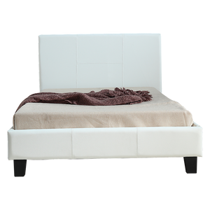 King Single Pu Leather Bed Frame White