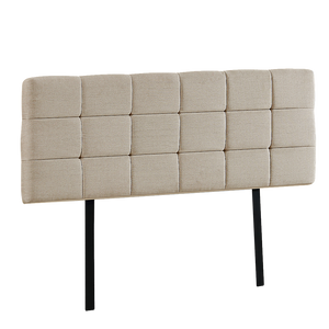 Linen Fabric Double Bed Deluxe Headboard Bedhead Beige