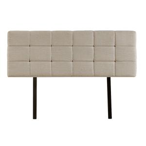 Linen Fabric Double Bed Deluxe Headboard Bedhead Beige