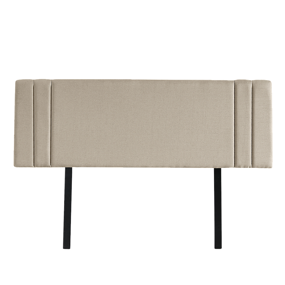 Linen Fabric Double Bed Deluxe Headboard Bedhead Beige